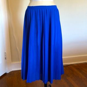 Sheer vintage high waist pleated midi skirt